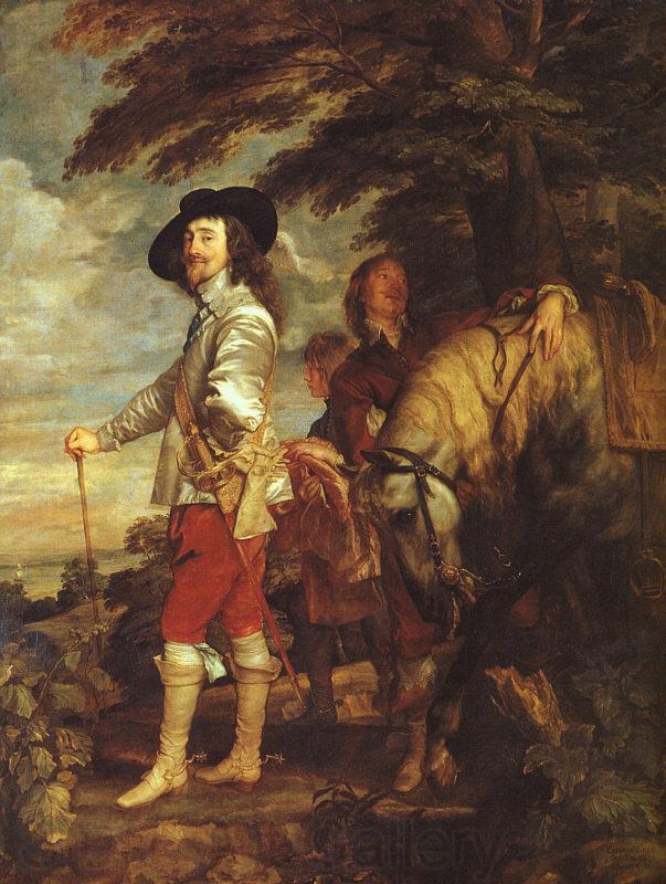 DYCK, Sir Anthony Van Charles I: King of England at the Hunt drh Spain oil painting art